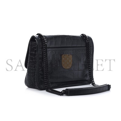 YSL NIKI BABY CHAIN BAG IN CALFSKIN CROCODILE EMBOSSED 633160 (21*16*7.5cm)